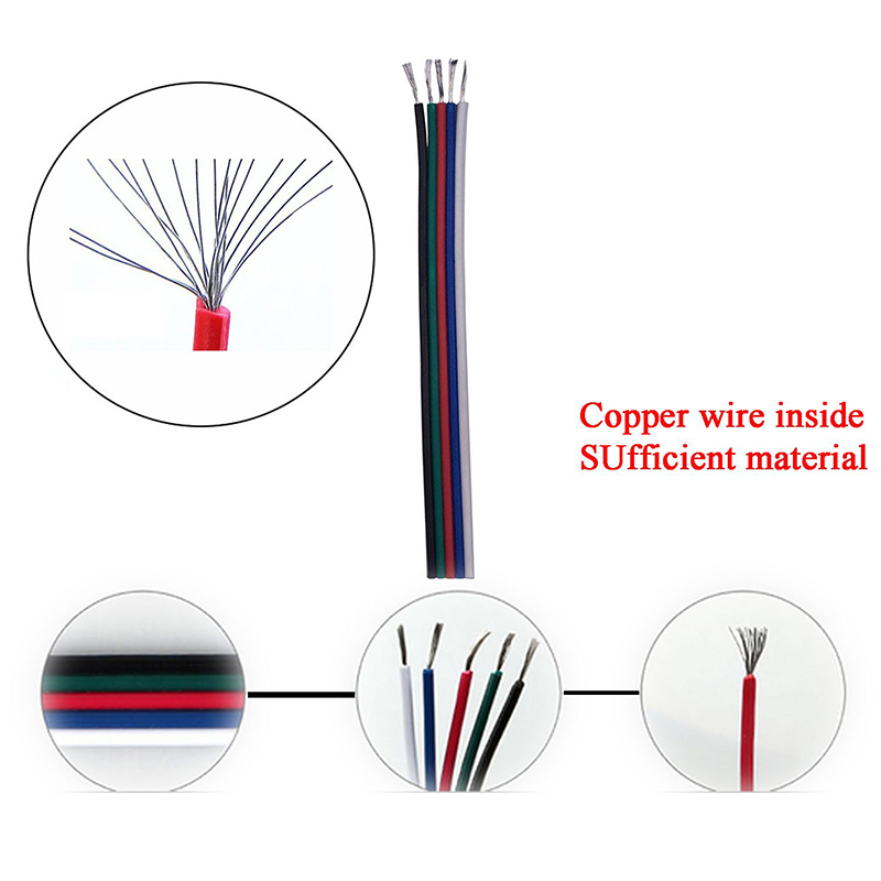 5pin RGBW/RGBWW LED Strip Light 12mm Wide Jumper, RGBW LED Stripe 17cm Long Converter Adapter Corner Connector to The Controller, Solderless Extension Connector for RGBW LED Strips